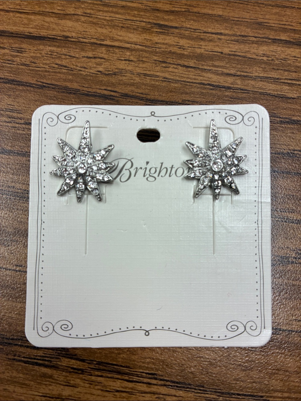 Brighton Silver Crystal Starburst Stud Earrings
